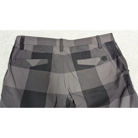 Lululemon Men‎ Shorts 34x10 Big Gingham Plaid Chino Preppy Casual Travel Comfort - Picture 5 of 13